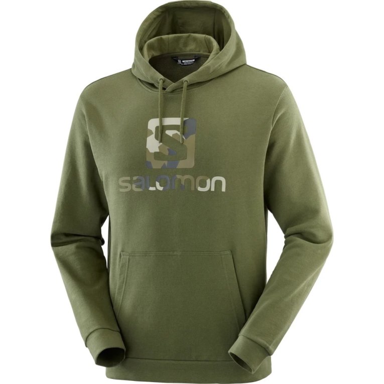Salomon Outlife Logo Summer Women's Hoodie Olive | CA 98A64